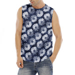 Shibori Motif Pattern Print Men's Fitness Tank Top