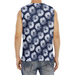 Shibori Motif Pattern Print Men's Fitness Tank Top