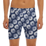 Shibori Motif Pattern Print Men's Long Boxer Briefs