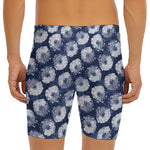Shibori Motif Pattern Print Men's Long Boxer Briefs