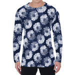 Shibori Motif Pattern Print Men's Long Sleeve T-Shirt