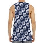 Shibori Motif Pattern Print Men's Muscle Tank Top