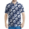 Shibori Motif Pattern Print Men's Polo Shirt