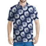 Shibori Motif Pattern Print Men's Polo Shirt