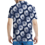 Shibori Motif Pattern Print Men's Polo Shirt