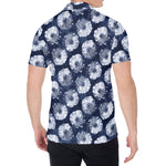 Shibori Motif Pattern Print Men's Shirt