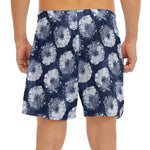 Shibori Motif Pattern Print Men's Split Running Shorts
