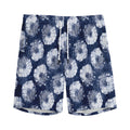Shibori Motif Pattern Print Men's Athletic Shorts