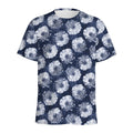 Shibori Motif Pattern Print Men's Athletic T-Shirt