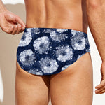 Shibori Motif Pattern Print Men's Swim Briefs