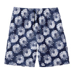 Shibori Motif Pattern Print Men's Swim Trunks