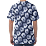 Shibori Motif Pattern Print Men's Velvet T-Shirt