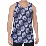 Shibori Motif Pattern Print Men's Velvet Tank Top