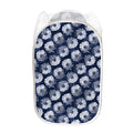 Shibori Motif Pattern Print Mesh Laundry Hamper