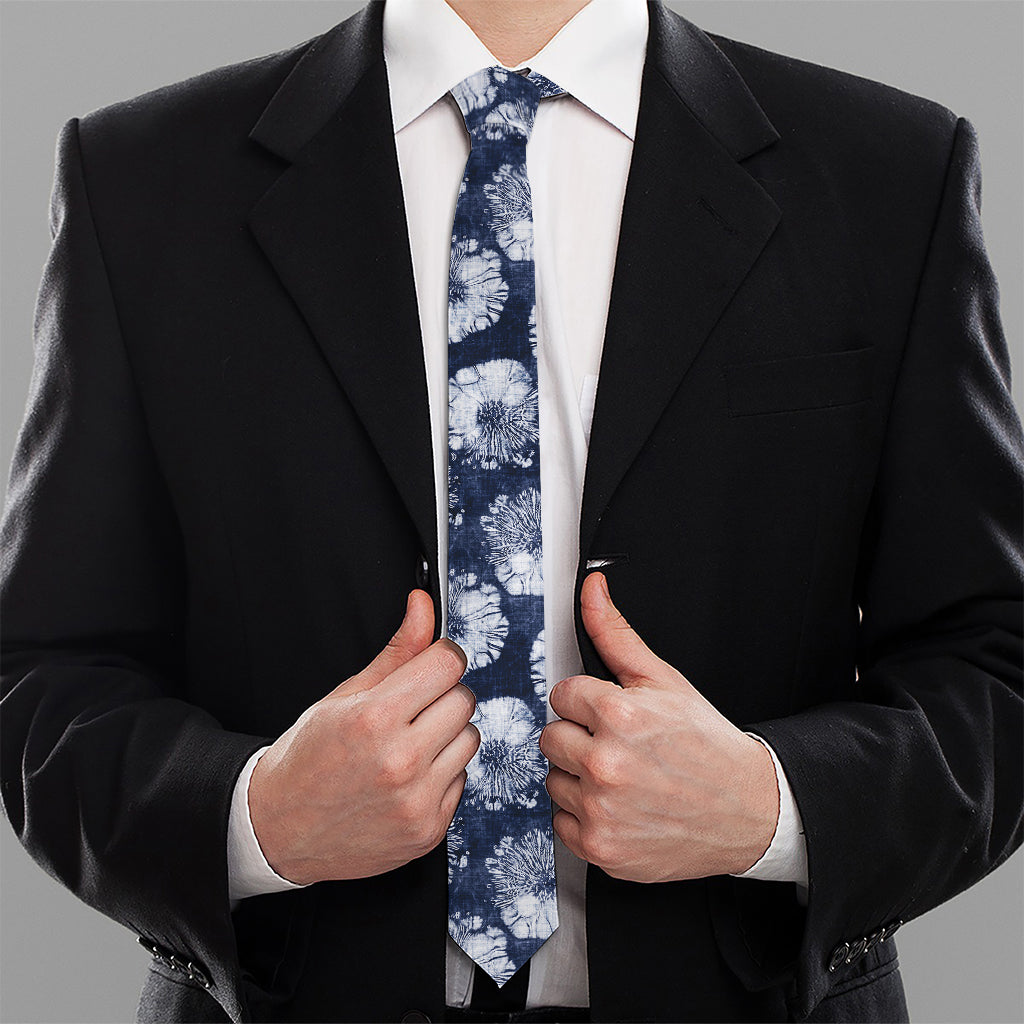 Shibori Motif Pattern Print Necktie