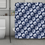 Shibori Motif Pattern Print Polyester Shower Curtain