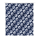 Shibori Motif Pattern Print Polyester Shower Curtain