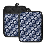 Shibori Motif Pattern Print Pot Holders With Pocket