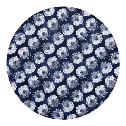 Shibori Motif Pattern Print Round Blanket