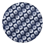 Shibori Motif Pattern Print Round Blanket