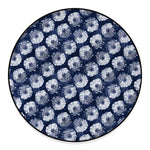 Shibori Motif Pattern Print Round Floor Mat