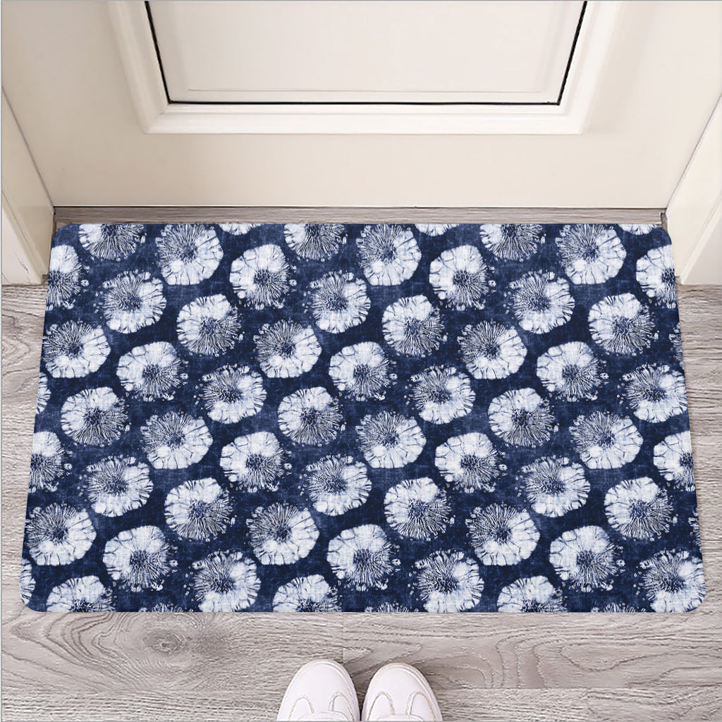 Shibori Motif Pattern Print Rubber Doormat