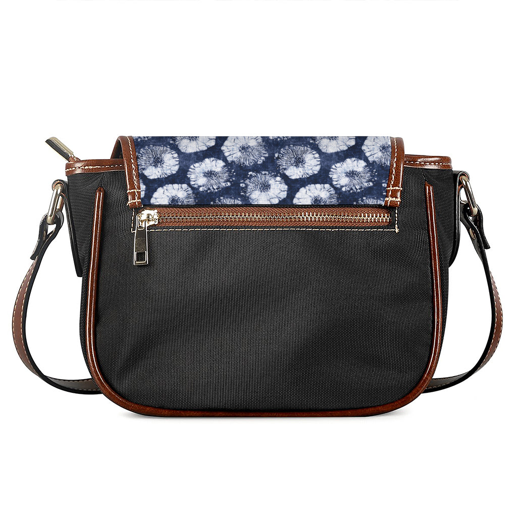 Shibori Motif Pattern Print Saddle Bag