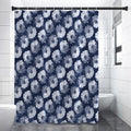 Shibori Motif Pattern Print Shower Curtain