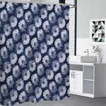 Shibori Motif Pattern Print Shower Curtain