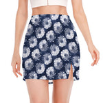 Shibori Motif Pattern Print Side Slit Mini Skirt