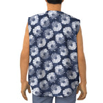 Shibori Motif Pattern Print Sleeveless Baseball Jersey