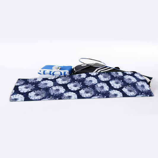 Shibori Motif Pattern Print Sports Towel