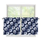 Shibori Motif Pattern Print Tier Curtains