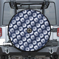Shibori Motif Pattern Print Tire Cover With Camera Hole