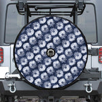 Shibori Motif Pattern Print Tire Cover With Camera Hole