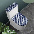 Shibori Motif Pattern Print Toilet Lid And Tank Cover Set