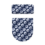 Shibori Motif Pattern Print Toilet Lid And Tank Cover Set