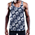 Shibori Motif Pattern Print Men's Workout Tank Top
