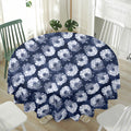 Shibori Motif Pattern Print Waterproof Round Tablecloth