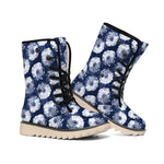 Shibori Motif Pattern Print Winter Boots