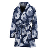 Shibori Motif Pattern Print Women's Bathrobe