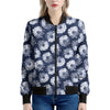 Shibori Motif Pattern Print Women's Bomber Jacket