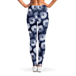 Shibori Motif Pattern Print Women's Leggings