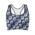 Shibori Motif Pattern Print Women's Sports Bra