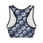 Shibori Motif Pattern Print Women's Sports Bra