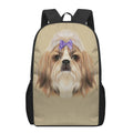 Shih Tzu Portrait Print 17 Inch Backpack