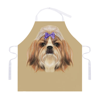Shih Tzu Portrait Print Adjustable Apron