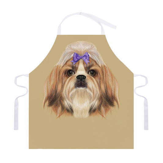 Shih Tzu Portrait Print Adjustable Apron
