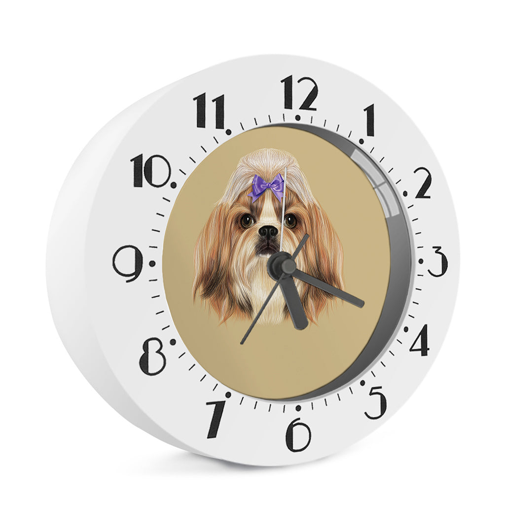 Shih Tzu Portrait Print Alarm Clock