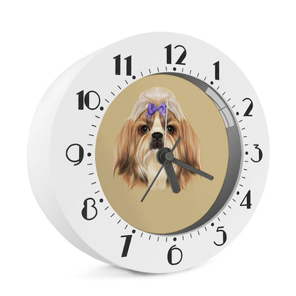 Shih Tzu Portrait Print Alarm Clock